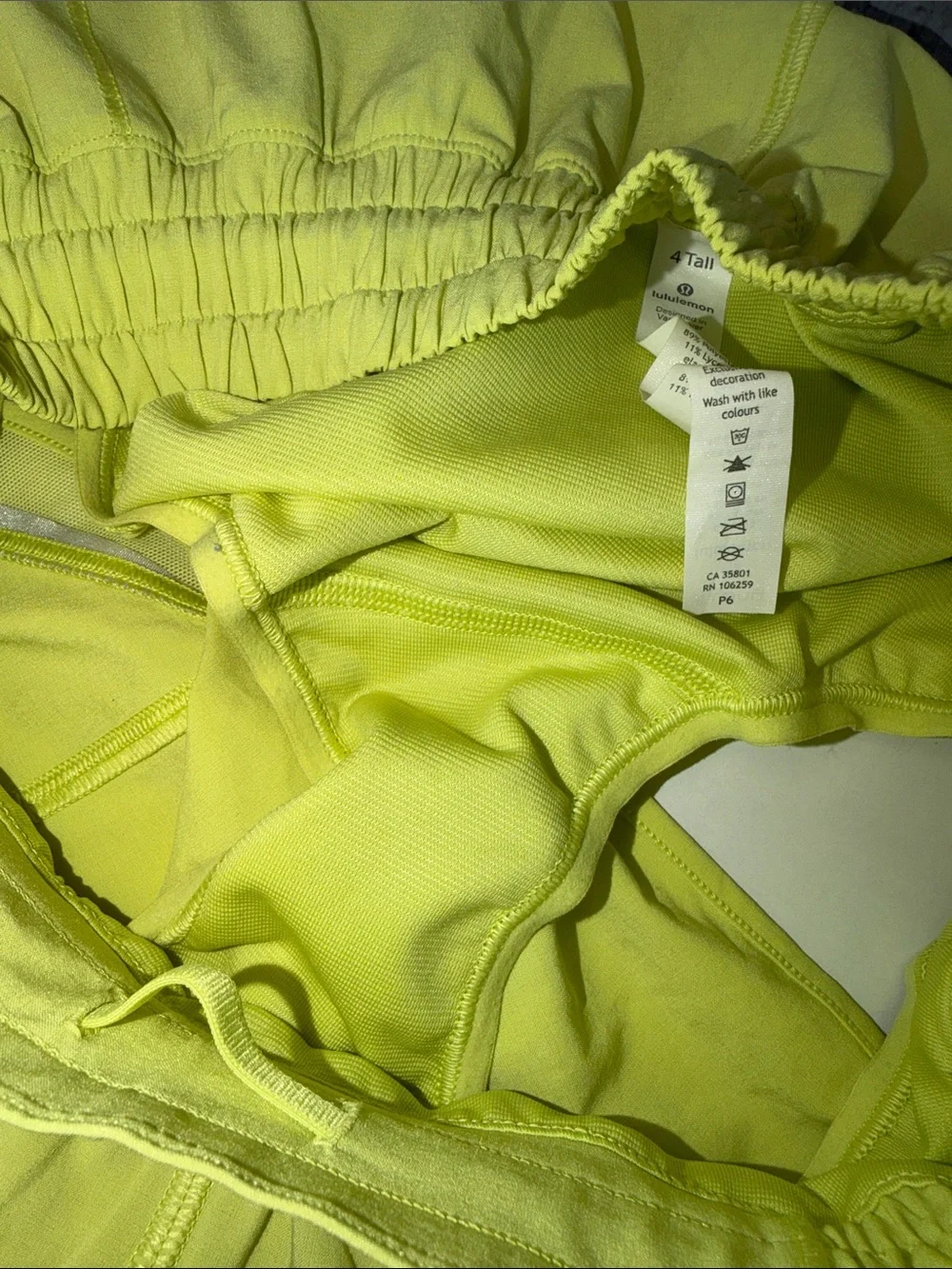 lululemon athletica Neon Yellow Athletic Shorts